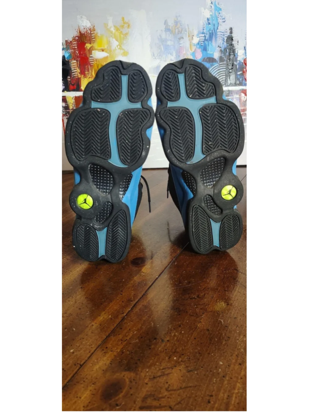 Air Jordan 13 Retro Shoes Mens Size 11 Black Blue Basketball Sneakers 414571-030